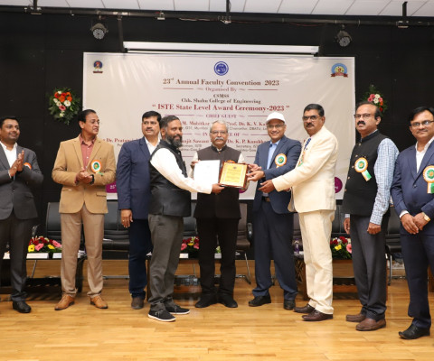 Best Faculty Award for Excellent Contribution in ISTE activities