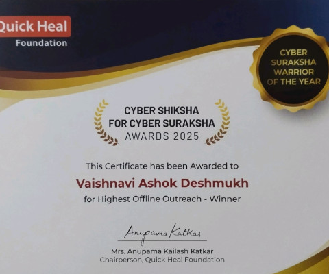 State Level -Winner -Best Highest Offline Outreach Award