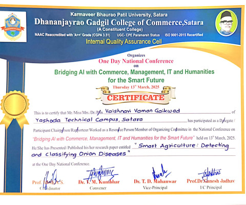 Participation in One Day National Conference on Bridging AI with Commerce 