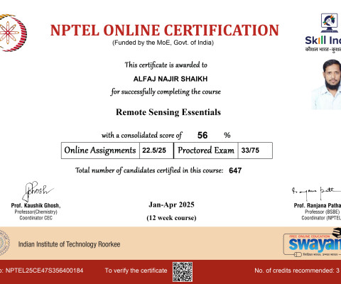 NPTEL- Course on Remote Sensing Essential