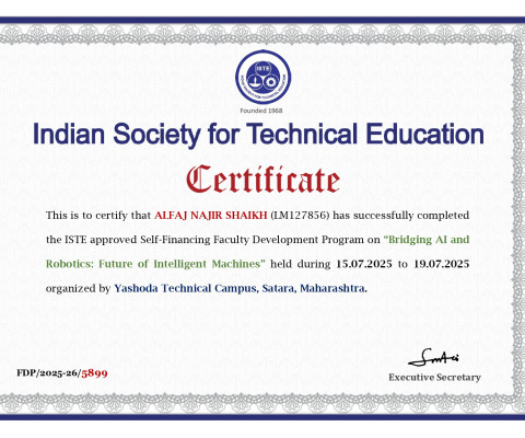 One-Week STTP on “Bridging AI & Robotics: Future of Intelligent Machines”