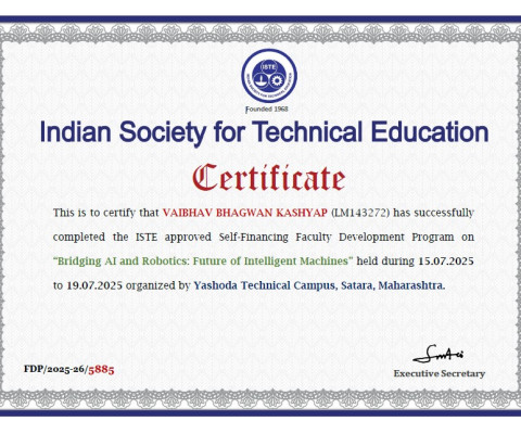 One-Week STTP on “Bridging AI & Robotics: Future of Intelligent Machines”