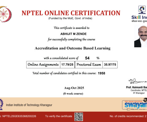 NPTEL Accreditation and Outcome Based Learning.