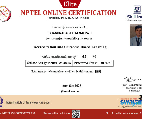 NPTEL Elite - Accreditation and Outcome Based Learning.