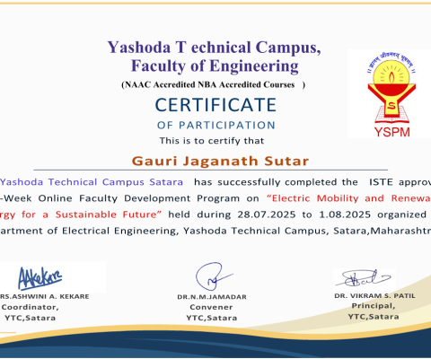 Faculty Development Program Organised By Yashoda Technical Campus