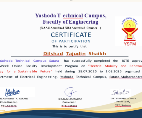Faculty Development Program organised by Yashoda Technical Campus