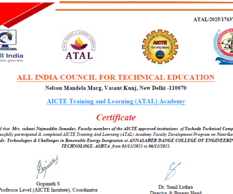 AICTE Training And Learning (ATAL) Academy Faculty Development Program