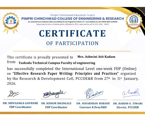 International Level one-week FDP