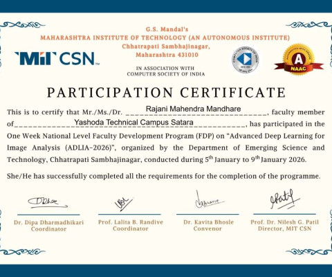 One Week National Level FDP