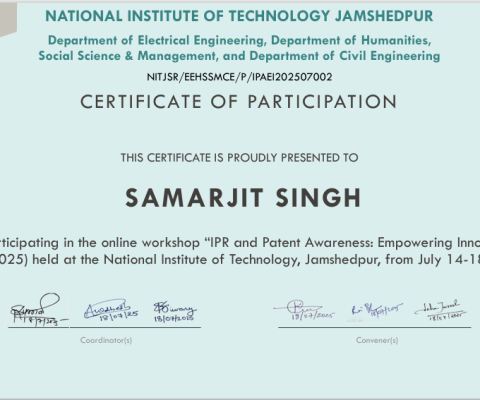 Online workshop “IPR and Patent Awareness: Empowering Innovators