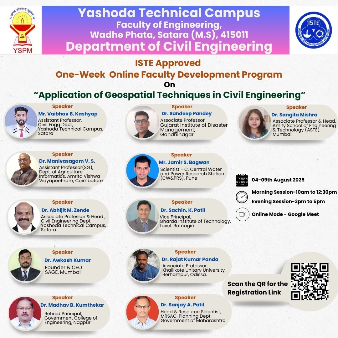 One-week Faculty Development Programme in Association with ISTE Faculty Chapter on